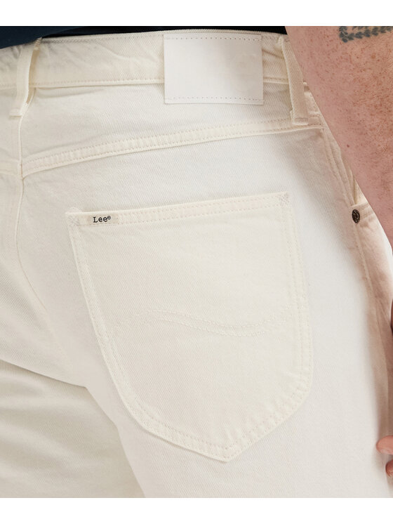 Lee Lee Szorty jeansowe 5 Pocket Short Biały Regular Fit