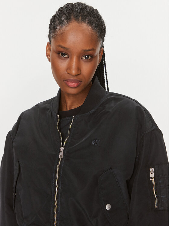 Calvin Klein Jeans Calvin Klein Jeans Μπόμπερ μπουφάν J20J221378 Μαύρο Relaxed Fit