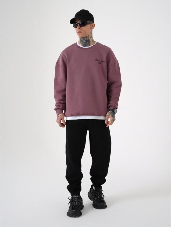 Machinist Machinist Bluza Bluza Bez Kaptura Oversize Męska Bordowa Machinist Success Club S Czerwony Regular Fit