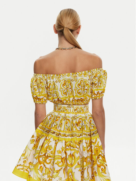Dolce&Gabbana Dolce&Gabbana Blúz F755RT HH5BA Sárga Regular Fit