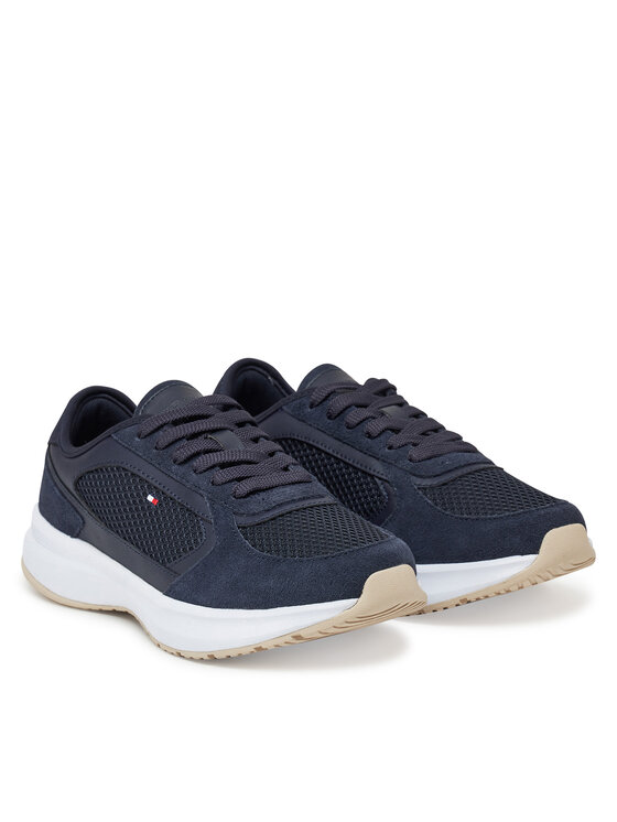 Tommy Hilfiger Tommy Hilfiger Sneakersy Sporty Runner FW0FW08644 Granatowy