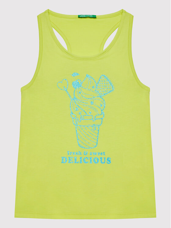 United Colors Of Benetton United Colors Of Benetton Top 3096CH00G Żółty Regular Fit
