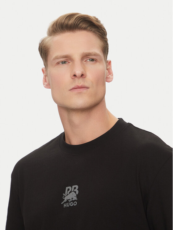 HUGO HUGO T-Shirt Deckies_RB 50542766 Czarny Regular Fit