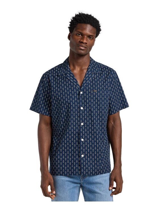 Lee Lee Koszula 112365228 Granatowy Relaxed Fit