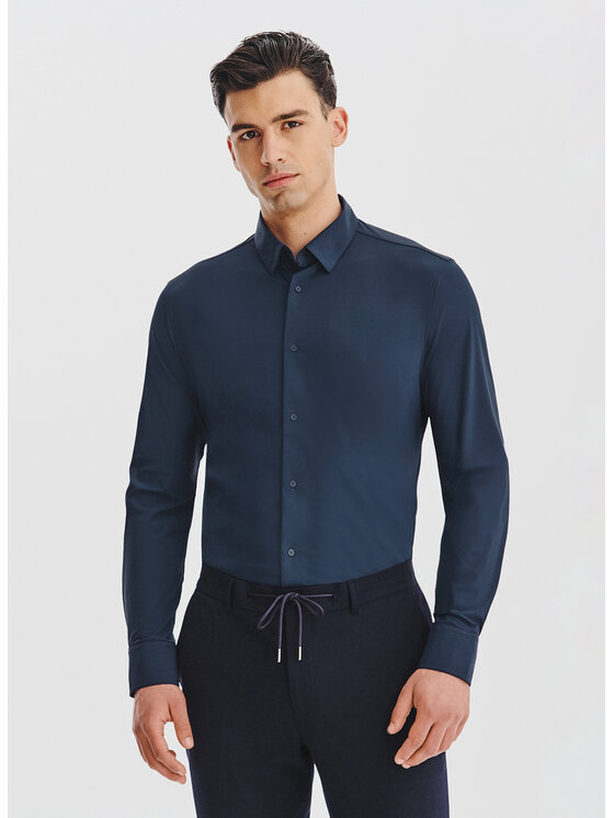 Pako Lorente Pako Lorente Koszula P25WF-1X-048 Granatowy Slim Fit