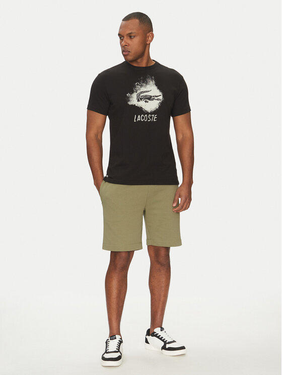 Lacoste Lacoste Majica TH8917 Črna Regular Fit