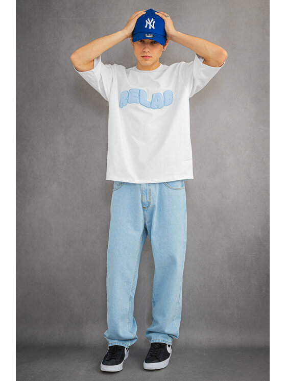 Mercur Mercur Jeansy Monument Niebieski Baggy Fit