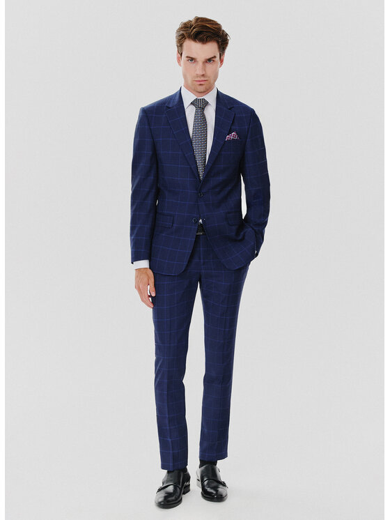 Pako Lorente Pako Lorente Marynarka P24SF-3G-014 Granatowy Slim Fit