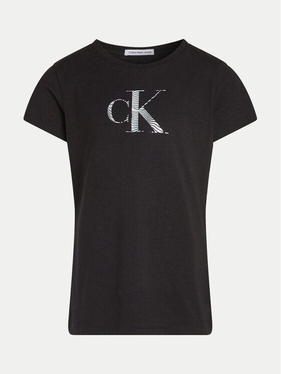 Calvin Klein Jeans Calvin Klein Jeans T-shirt Iridescent IG0IG02433 Crna Regular Fit