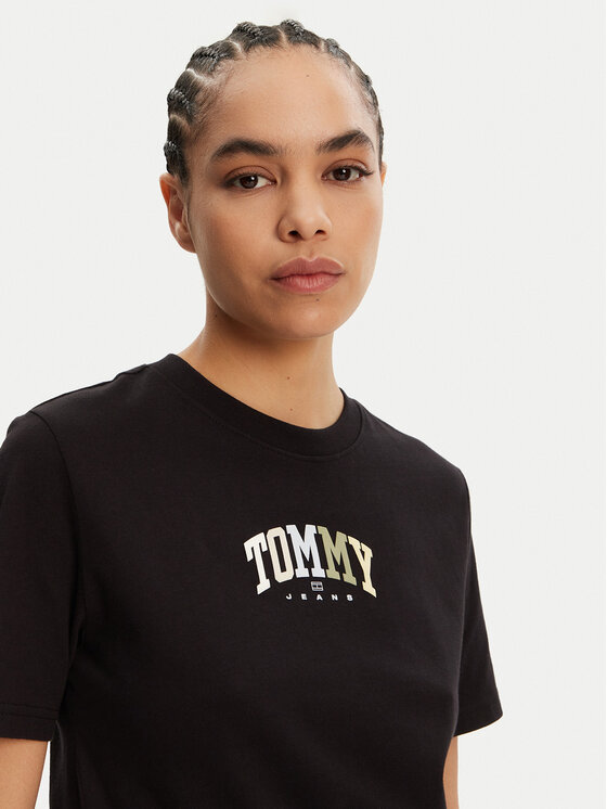 Tommy Jeans Tommy Jeans T-Shirt Color Varsity DW0DW21337 Μαύρο Relaxed Fit