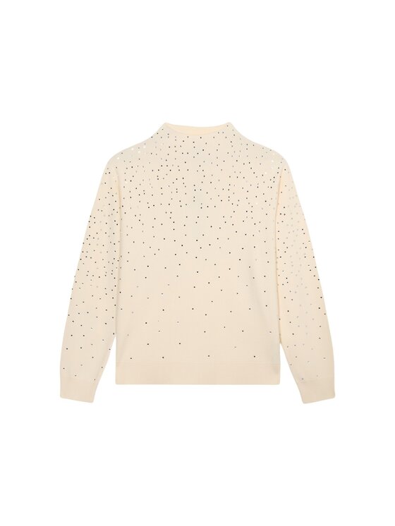 Oltre Oltre Sweter M382J005126N011 Biały Regular Fit