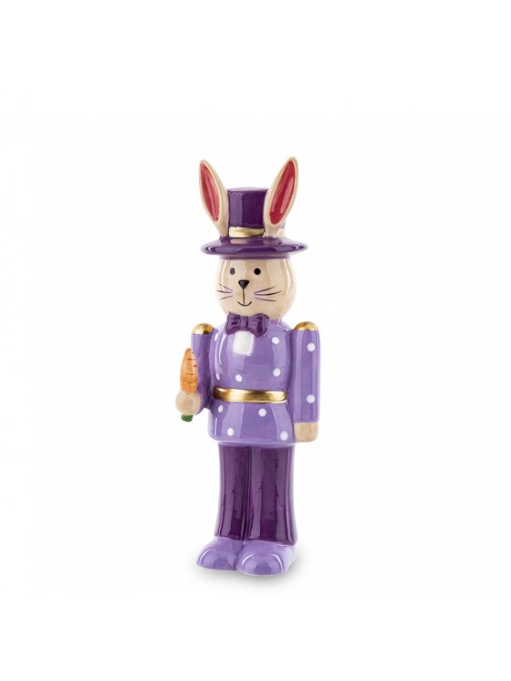 MIAhome MIAhome Figurka kolorowy królik 19,5x6,5x5,5 cm ORECCHIO small - granatowy mundur Fioletowy