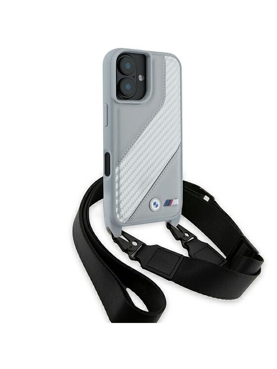 BMW Motorsport BMW Motorsport Etui na telefon Apple iPhone 16 Szary