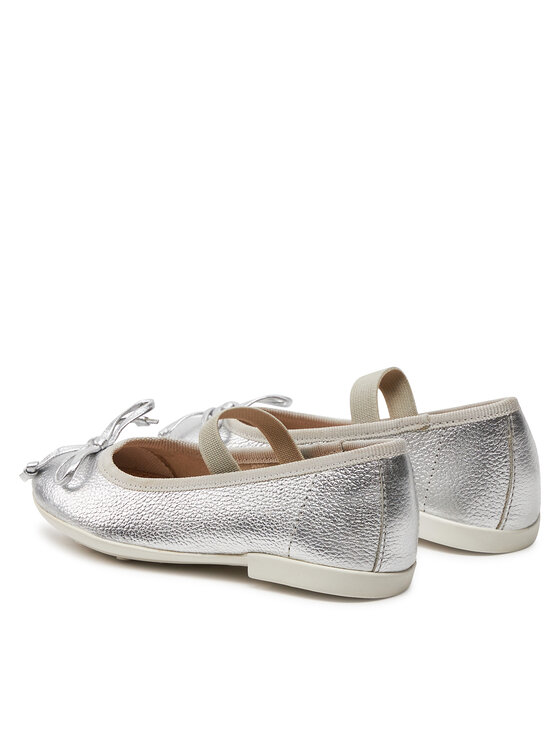Geox Geox Ballerinas Jr Plie' J4555D 00044 C1007 M Silberfarben