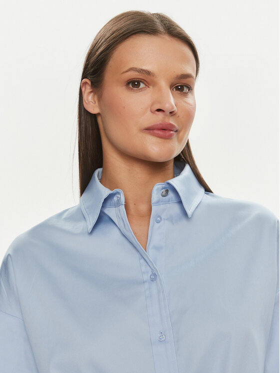 Guess Guess Srajca W4RH59 WE2Q0 Modra Slim Fit