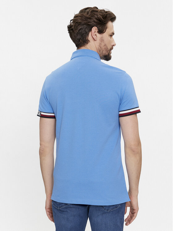 Tommy Hilfiger Tommy Hilfiger Polokošeľa Monotype Flag MW0MW33585 Modrá Slim Fit