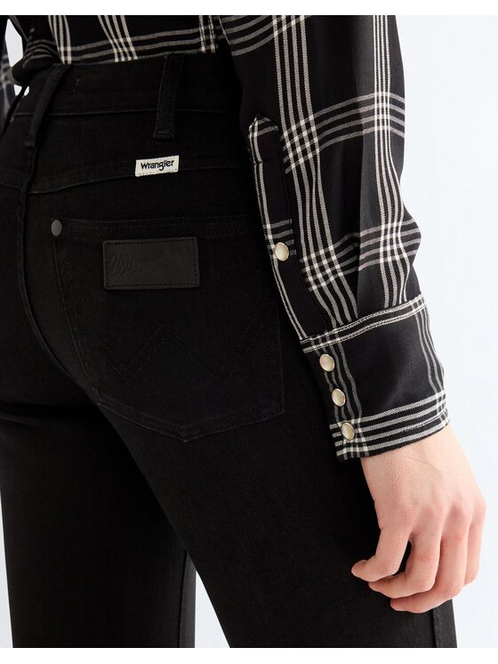Wrangler Wrangler Jeansy MONTANA Czarny Wide Leg