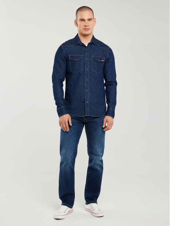 BIG STAR BIG STAR Koszula jeansowa CHUCK Granatowy Basic Fit