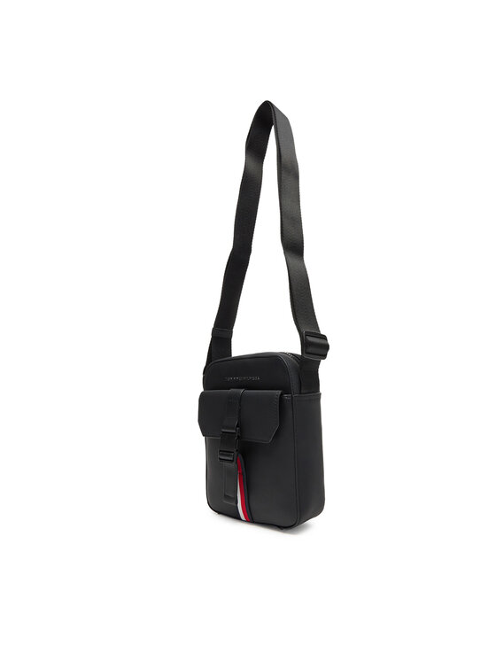 Tommy Hilfiger Tommy Hilfiger Geantă crossover Th Foundation Mini Reporter AM0AM13479 Negru