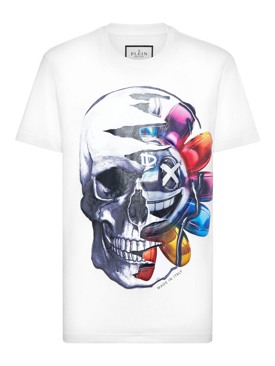 PHILIPP PLEIN PHILIPP PLEIN T-Shirt 22229 Biały Regular Fit