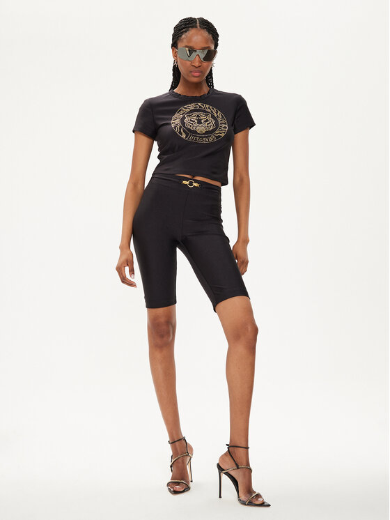 Just Cavalli Just Cavalli Majica 76PAH607 Črna Regular Fit