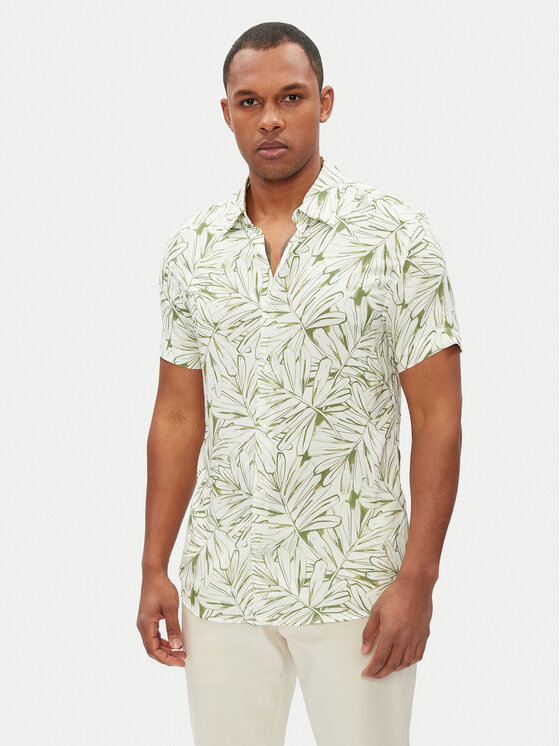 Guess Guess Cămașă M5GH75 WD4Z2 Alb Slim Fit