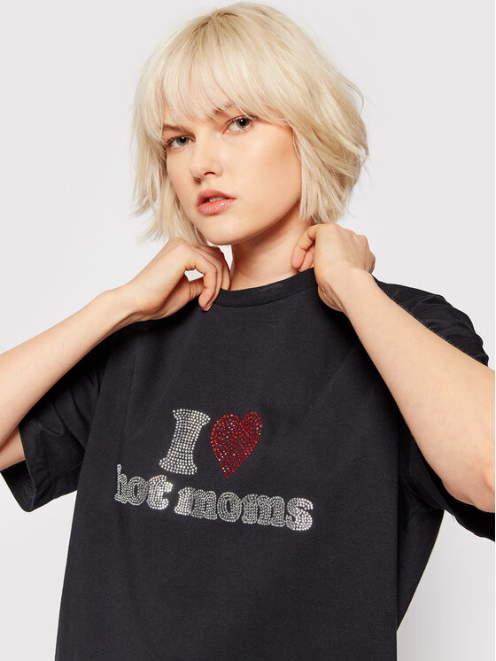 2005 2005 T-Shirt Unisex Hot Moms Czarny Relaxed Fit