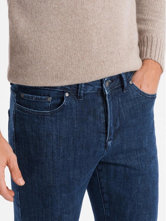 Ombre Ombre Jeansy OM-PADP-0216 Niebieski Slim Fit