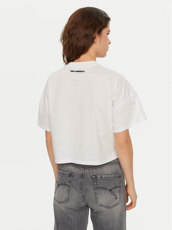 KARL LAGERFELD KARL LAGERFELD Marškinėliai A1W17074 Balta Regular Fit