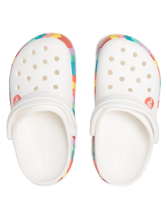 Crocs Crocs Natikače Crocband Chevron Beaded Clog K 207007 Bijela