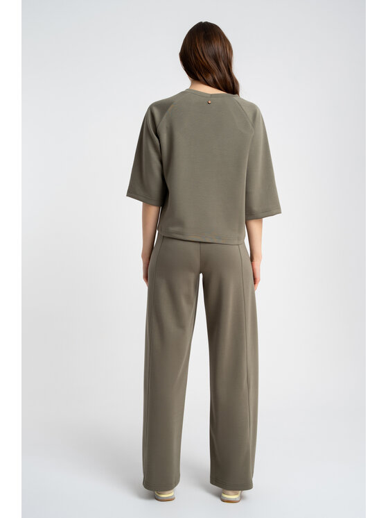 CLICK CLICK Bluzka 10-6690 Khaki Boxy Fit