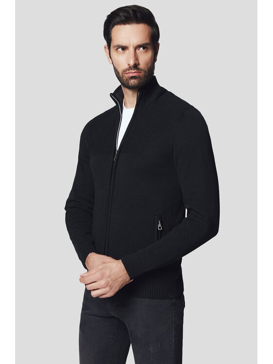 Lancerto Lancerto Kardigan Craig SW073224000095 Czarny Regular Fit