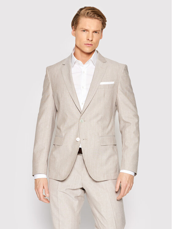 Boss Сако H-Hutson-222 50468304 Бежов Slim Fit