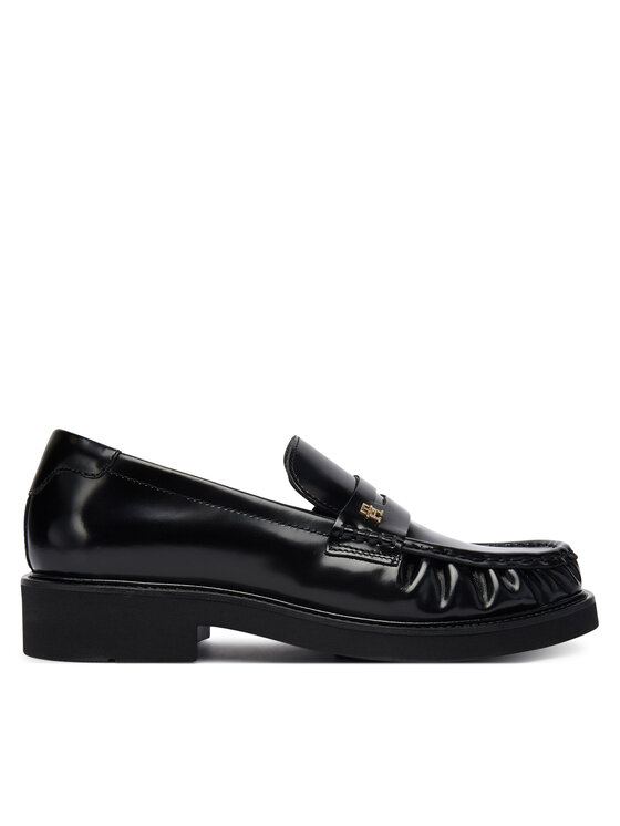 Tommy Hilfiger Tommy Hilfiger Mokaszin Square Toe Abrasivato FW0FW08825 Fekete