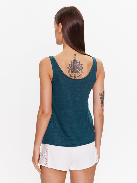 Etam Etam Zgornji del pižame 6539405 Zelena Regular Fit