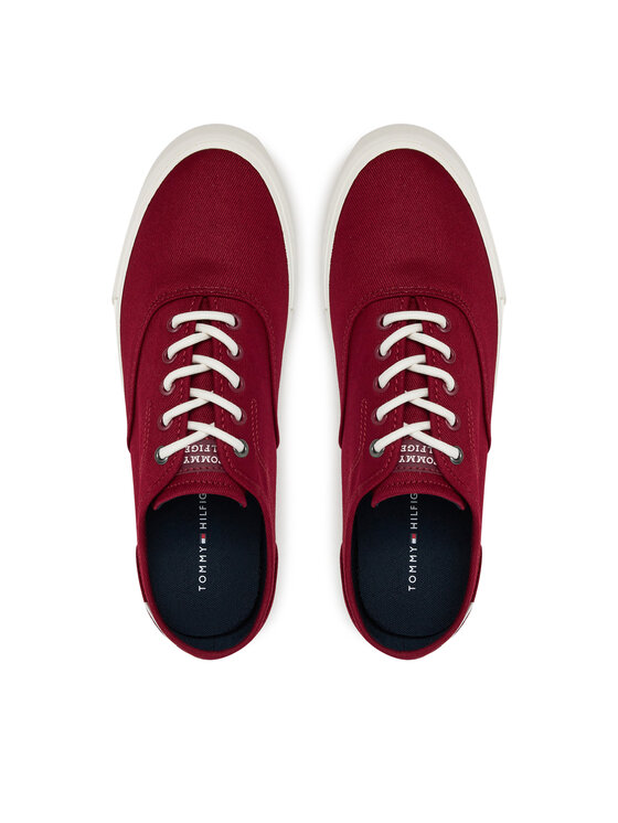 Tommy Hilfiger Tommy Hilfiger Tenisówki Hi Vulc Oxford Twill FM0FM05400 Czerwony