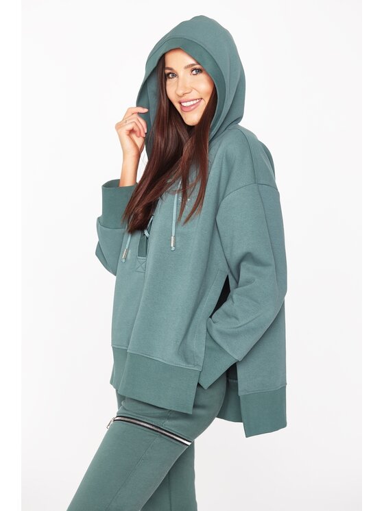 MANDRAGORA MANDRAGORA Felpa Marynarska Verde Relaxed Fit