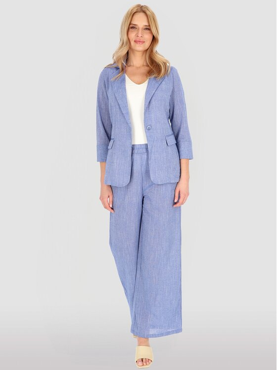 Perso Perso Dámské kalhoty PTE252689F Modrá Regular Fit