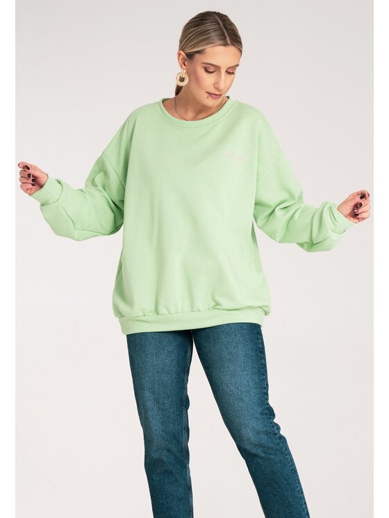 FIGL FIGL Bluza M1151 Zielony Regular Fit