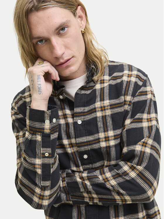 Jack&Jones Jack&Jones Košulja Classic Flannel 12278406 Crna Regular Fit
