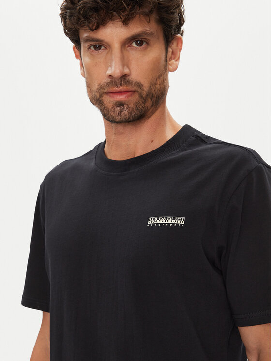 Napapijri Napapijri T-krekls Smallbox NP0A88TR Melns Regular Fit