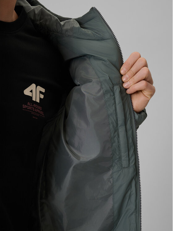 4F 4F Kurtka puchowa EVERYDAY ACTIVE Zielony jasny Regular Fit