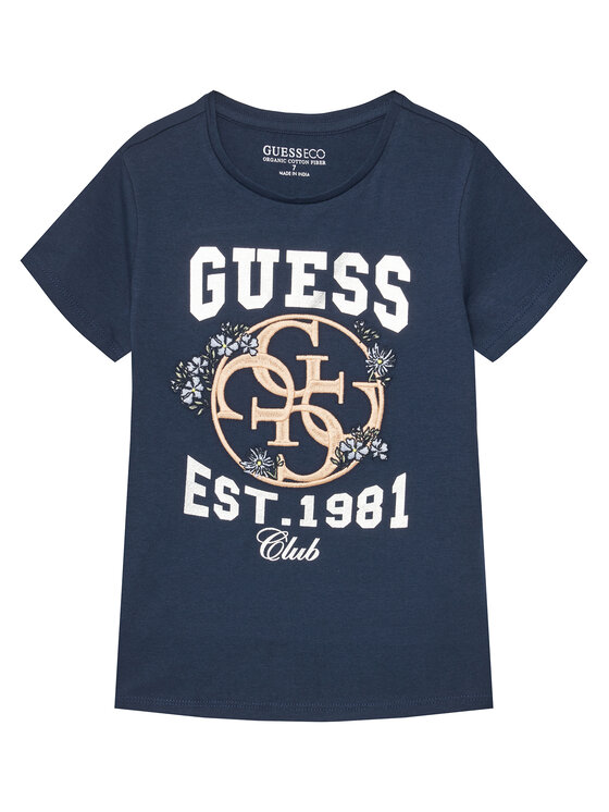 Guess Guess T-shirt J5YI25 K6YW4 Tamnoplava Regular Fit