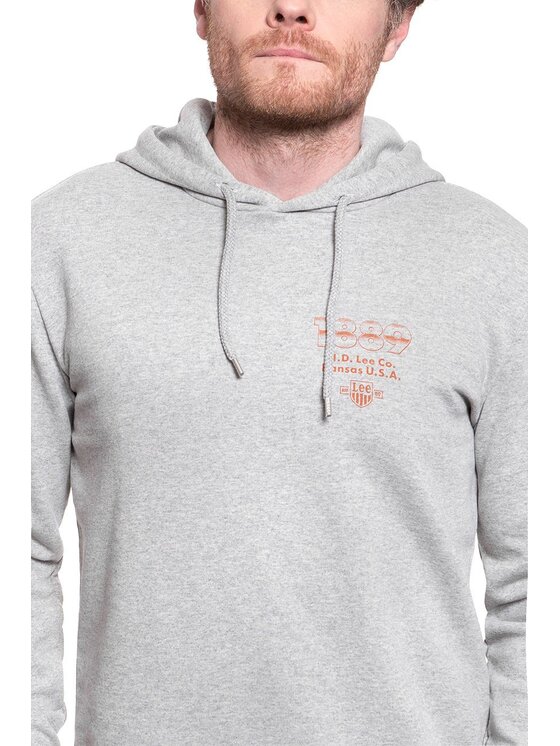 Lee Lee Felpa SEASONAL LOGO HOODIE Grigio Regular Fit