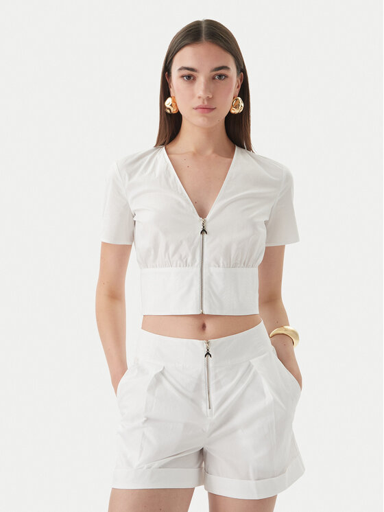 Patrizia Pepe Patrizia Pepe Блуза 2C1672/A9B9-W103 Бял Regular Fit