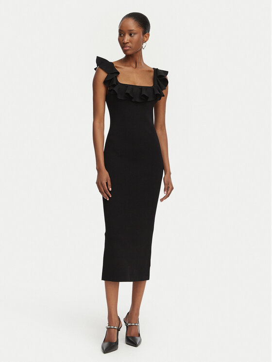 MICHAEL Michael Kors MICHAEL Michael Kors Ikdienas kleita MS683CG33D Melns Slim Fit