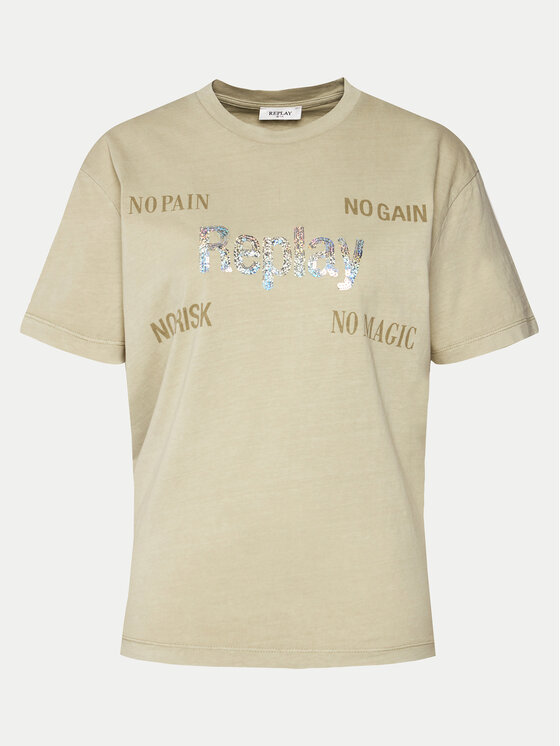 REPLAY Replay Tricou W3072A.000.22658M Bej Regular Fit