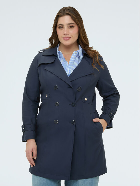 Fiorella Rubino Fiorella Rubino Płaszcz zimowy 0009T000359N034 Niebieski Slim Fit