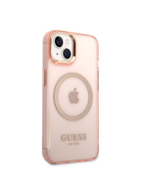 Guess Guess Etui na telefon iPhone 14 Różowy