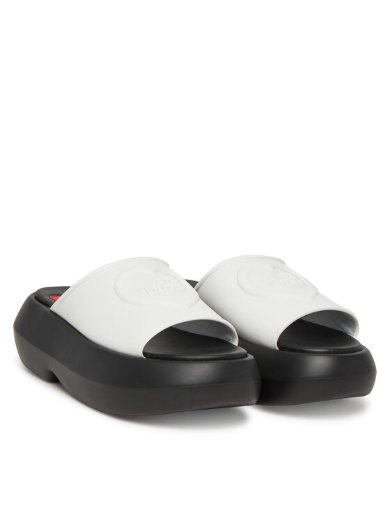 LOVE MOSCHINO LOVE MOSCHINO Şlapi JA28207I0MI40100 Alb